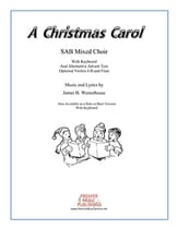 A Christmas Carol Three-Part Mixed choral sheet music cover